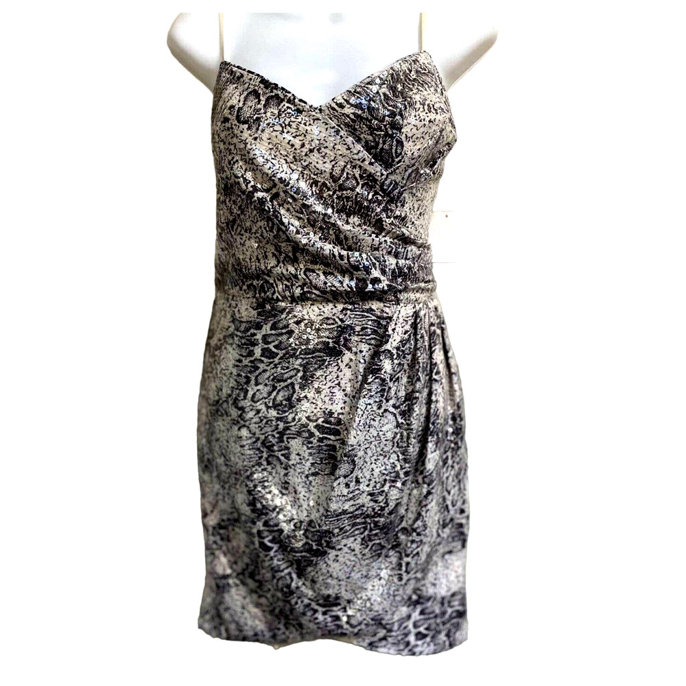 NWT~Oleg Cassini Snake Skin Fully Sequined Party Occasion‎ Dress~14